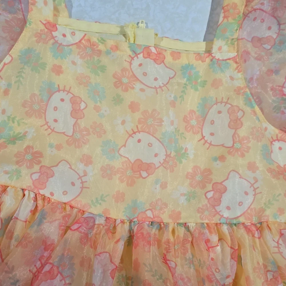 Hello Kitty‎ Yellow Graphic Dress Size Large 10-12